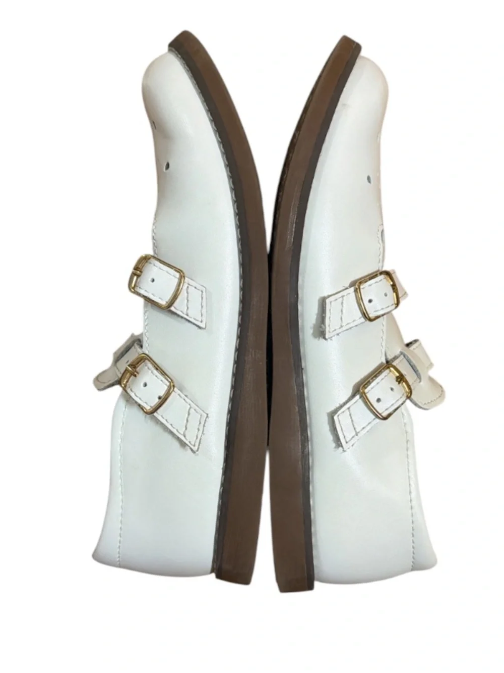 EEUC FootMates Classic White double strap Mary Jane Shoes 13.5 like new